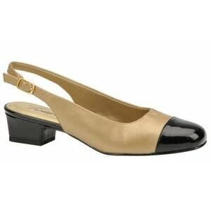 NEW Trotters Womens Dea Gold Black Slingbacks Size 6 N